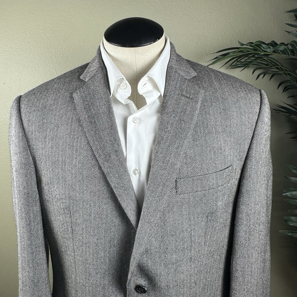 Lauren Ralph Lauren Sport Coat Men 42R Herringbone Brown Elbow patches Perfect - Picture 9 of 16